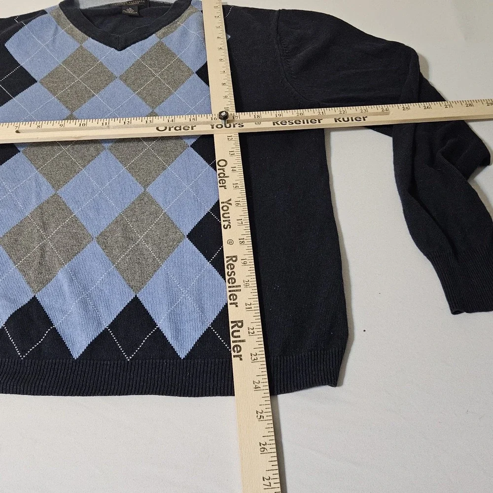 Sweater Silk Cashmere Argyle Fast Shipping! Banana Republic L Large Men's‎